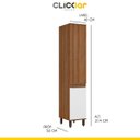 Ver imagem 4 de Cozinha Completa Modulada 286cm 2 Peças 10 Portas 2 Gavetas Mdp Mel Branco - Clicklar