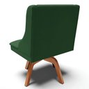 Ver imagem 7 de Kit 2 Cadeiras Estofadas Giratória para Sala de Jantar Lia Veludo Verde Esmeralda - Ibiza