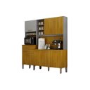 Ver imagem 1 de Armário de Cozinha Ripado 7 Portas 2 Gavetas Lion - Chf:cinamomo / Cinza