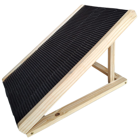 Rampa Antiderrapante Ajustável Regulável Madeira Maciça Gato Cachorro