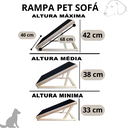 Ver imagem 2 de Rampa Antiderrapante Ajustável Regulável Madeira Maciça Gato Cachorro