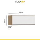 Ver imagem 2 de Cozinha Completa Modulada Bela 280cm 4 Peças 9 Portas 3 Gavetas Mdp Branco Avelã - Clicklar