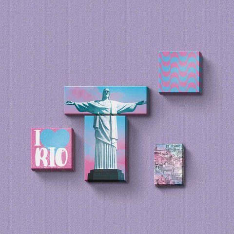 Rio de Janeiro - Quadros ou Placas Modulares com 5 Peças