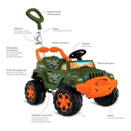 Carrinho Pedal Smart Banjipe Passeio Camuflado - Bandeirante - 3