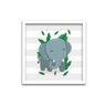 Conjunto Quadros Decorativos 4 peças Mini Safari - Moldura Branca - 4