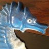 Cavalo Marinho Decoração Praia Parede Piscina Resina 63 cm - Azul - 2