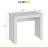 Mesa Escrivaninha Pequena 90cm para Computador Escritório Mdp Branco - Clicklar - 2