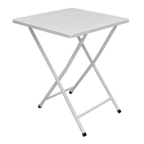 Mesa Dobravel de Bar Restaurante Cozinha Aço Ferro Branca