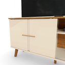 Ver imagem 4 de Rack Bancada Ilhéus Off White/Canela para TV até 55” - Mobler