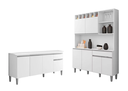 Ver imagem 2 de Cozinha Compacta Alice e Balcão Tatiane 150mt com Tampo Mdp Branco - Ajl