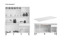 Ver imagem 3 de Cozinha Compacta Alice e Balcão Tatiane 150mt com Tampo Mdp Branco - Ajl