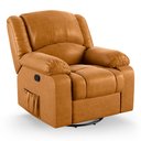 Ver imagem 1 de Poltrona do Papai Reclinável Melim Glider Giratória Massagem Pu Whisky Fh1 - D'Rossi