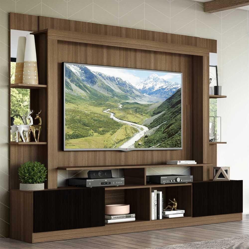 Estante com Suporte TV 65" Prateleiras c/ Espelho Oslo Multimóveis V3385 - 2