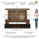 Ver imagem 3 de Estante com Suporte Tv 65" Prateleiras C/ Espelho Oslo Multimóveis V3385