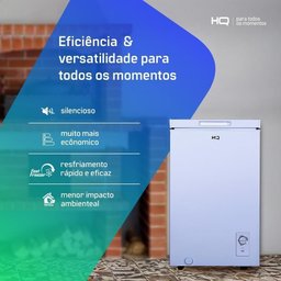 Freezer e Conservador Horizontal Hq 110 Litros Branco Hq-110cfh 220v - 7