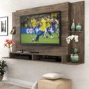 Ver imagem 1 de Painel para Tv até 60 Polegadas 183 X 104 Cm Prateleira de Vidro Mdp Natural P700 - Clicklar