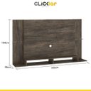 Ver imagem 2 de Painel para Tv até 60 Polegadas 183 X 104 Cm Prateleira de Vidro Mdp Natural P700 - Clicklar