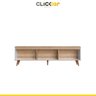 Rack para TV até 60’ 180cm Pés Palito Viena Branco Mel Mdp - Clicklar - 4