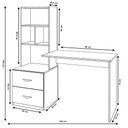 Ver imagem 5 de Mesa Computador Notebook Escrivaninha Estante Quarto Estudo 2 Gavetas 2 Prateleiras Branco