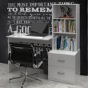 Ver imagem 3 de Mesa Computador Notebook Escrivaninha Estante Quarto Estudo 2 Gavetas 2 Prateleiras Branco