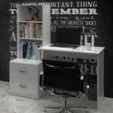 Ver imagem 7 de Mesa Computador Notebook Escrivaninha Estante Quarto Estudo 2 Gavetas 2 Prateleiras Branco