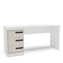 Ver imagem 2 de Escrivaninha para Ecritório Valência 3 Gavetas 163cm Creme E Branco