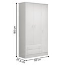 Ver imagem 6 de Berço Doce Sonho Branco + Kit Rodízio + Cômoda Sapateira 4g + Guarda-roupa 3p/2g Doce Sonho