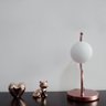 Abajur Aluminio Rose Gold Jabuticaba Inclinado Vidro Globo Fosco 10cm Soquete G9 Tensão Bivolt - 7