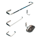 Ver imagem 2 de Kit Acessórios para Lavabo Banheiro 5 Peças em Alumínio Luxo