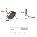 Ver imagem 5 de Kit Acessórios para Lavabo Banheiro 5 Peças em Alumínio Luxo