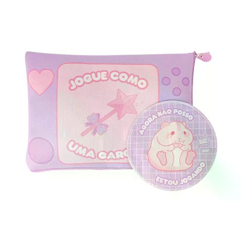 Capa de Notebook com Mouse Pad - Gamer Girl Uatt