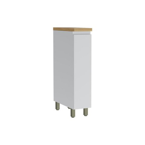 Módulo Cozinha Nesher Rainha Balcão C/ Tampo Porta Tempero C/ 1 Porta 20cm Branca/nature - Nesher