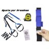 Fita Treinamento Completo Profissional TR + Mini Band Elástico Academia 3 peças - Azul - 2