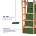 Ver mais imagens de Treliche Active Play com Balanço Infantil Climb Casatema MadeiraOriginals Verde/Madeira Natural