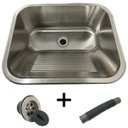 Ver imagem 1 de Tanque Lavanderia 45 X 45 com Acessórios Aço Inox Escovado