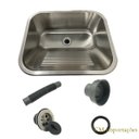 Ver imagem 5 de Tanque Lavanderia 45 X 45 com Acessórios Aço Inox Escovado