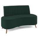 Ver imagem 1 de Sofá 2 Lugares para Sala Living 160cm Pés Palito Tamar K04 Veludo Verde - Mpozenato