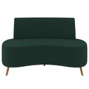 Ver mais imagens de Sofá 2 Lugares para Sala Living 160cm Pés Palito Tamar K04 Veludo Verde - Mpozenato
