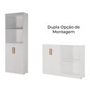 Ver imagem 5 de Estante Livreiro Bipartida 63cm 2 Portas Form Branco Z56 - Mpozenato