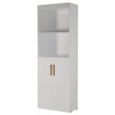 Ver imagem 2 de Estante Livreiro Bipartida 63cm 2 Portas Form Branco Z56 - Mpozenato