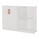 Ver imagem 6 de Estante Livreiro Bipartida 63cm 2 Portas Form Branco Z56 - Mpozenato