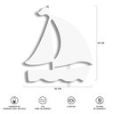 Ver imagem 5 de Luminária Abajur Parede Barco Madeira G9 30cm Decoração Bebê:Branco