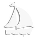 Ver imagem 1 de Luminária Abajur Parede Barco Madeira G9 30cm Decoração Bebê:Branco