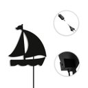 Ver imagem 3 de Luminária Abajur Parede Barco Madeira G9 30cm Decoração Bebê:Preto