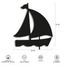 Ver imagem 5 de Luminária Abajur Parede Barco Madeira G9 30cm Decoração Bebê:Preto