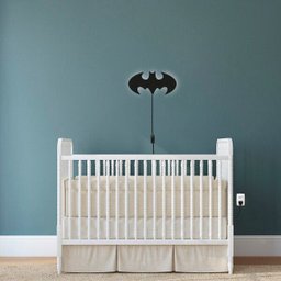 Luminária Abajur Parede Batman Madeira G9 30cm Decoração - 4