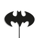 Ver imagem 1 de Luminária Abajur Parede Batman Madeira G9 30cm Decoração