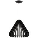 Ver imagem 1 de Luminária Pendente Tribus de Madeira E-27 Sala Quarto Lounge Preto