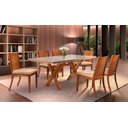 Ver imagem 2 de Sala de Jantar Moderna Retangular 6 cadeiras 2,0x1,0m - Nobre - Requinte Salas