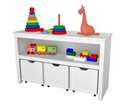 Ver imagem 1 de Organizador Infantil com Baús Atena 100% Mdf (brinquedos)